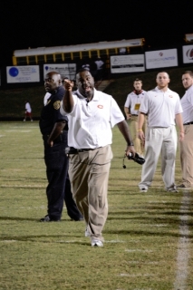 CCHS head football coach Leroy Ryals at a football game on Oct. 5, 2012